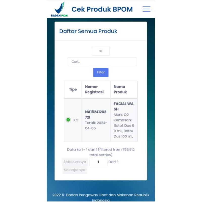 nomer BPOM Q2 Ra glow skincare