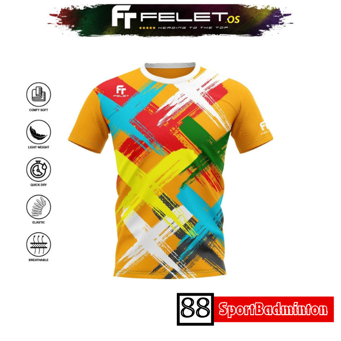 Felet RN 3605 B Badminton T-shirt - Kaos Badminton Original Felet