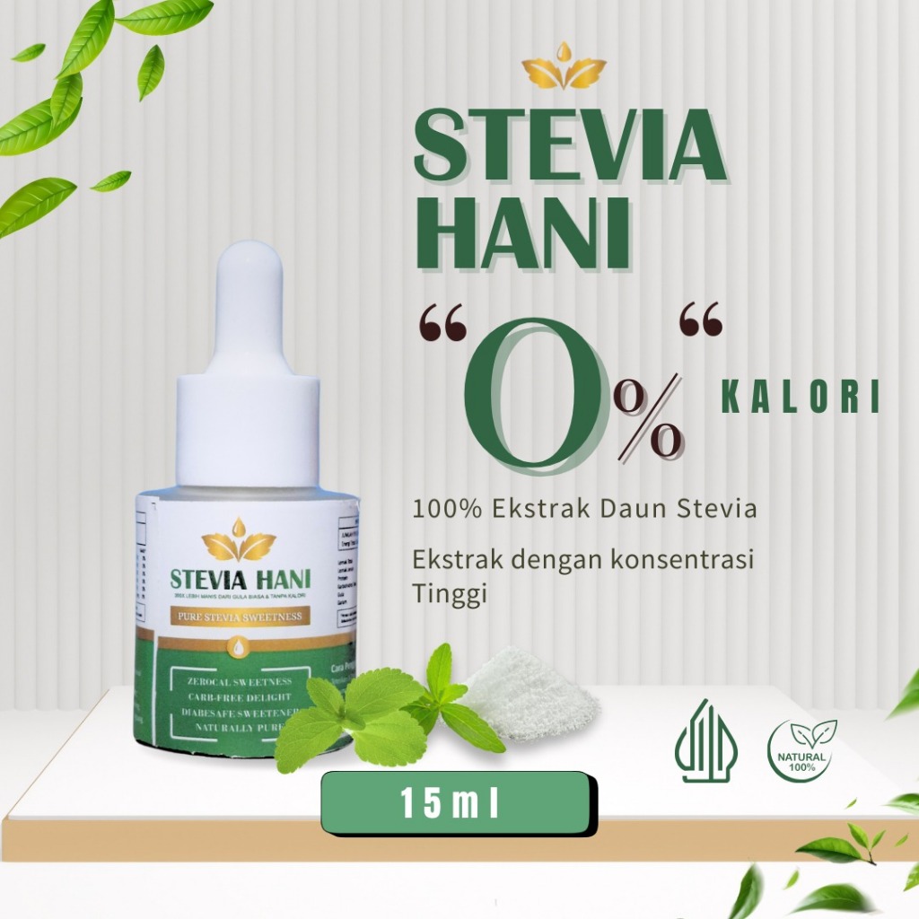 

STEVIA HANI 15ml - pemanis alami tanpa kadar gula 0 kalori aman untuk diabetes