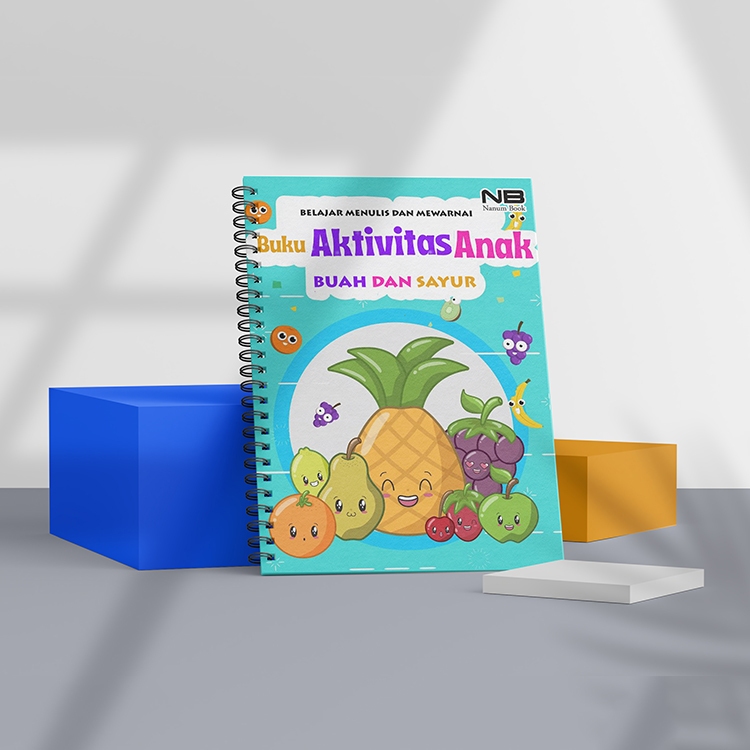 

Buku aktivitas anak belajar dan mewarnai Buah Dan Sayur