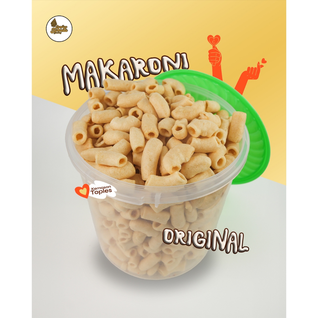 

Makaroni Original Tambahan Toples 5Liter - asin gurih makaroni sichinta