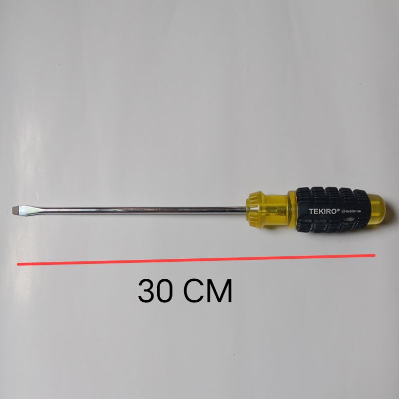 TEKIRO obeng gagang karet (-) tools perkakas 6x200 MM original tekiro panjang 30 CM