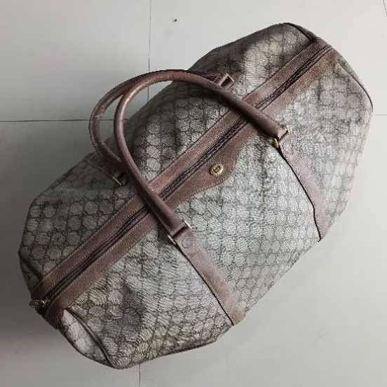 Tas Gucci authentic otentik genuine ori GG Monochrome Boston Travel Bag Preloved