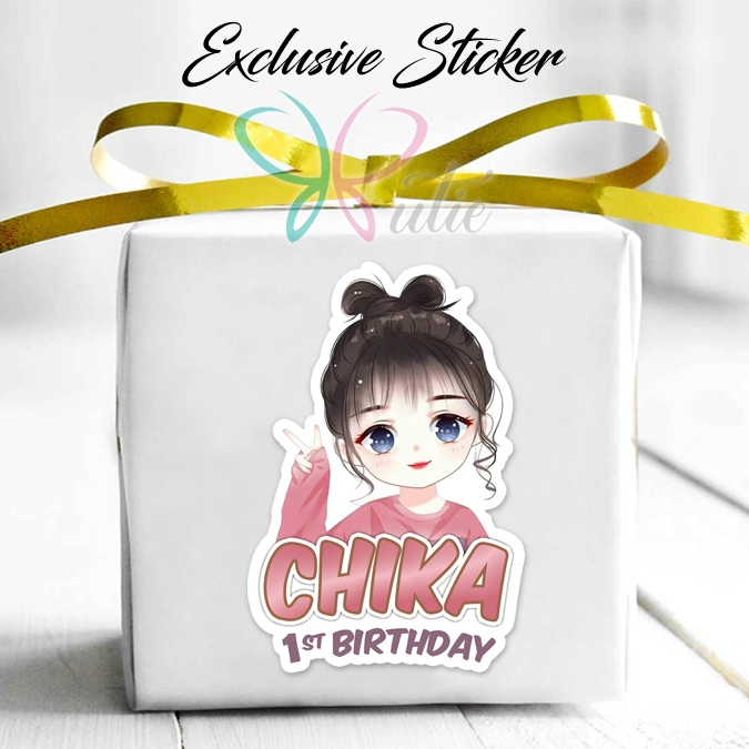 

50 STIKER / STICKER GIRLY 2-4 UTK BAG / BENTO / SOUVENIR ULTAH ULANG TAHUN