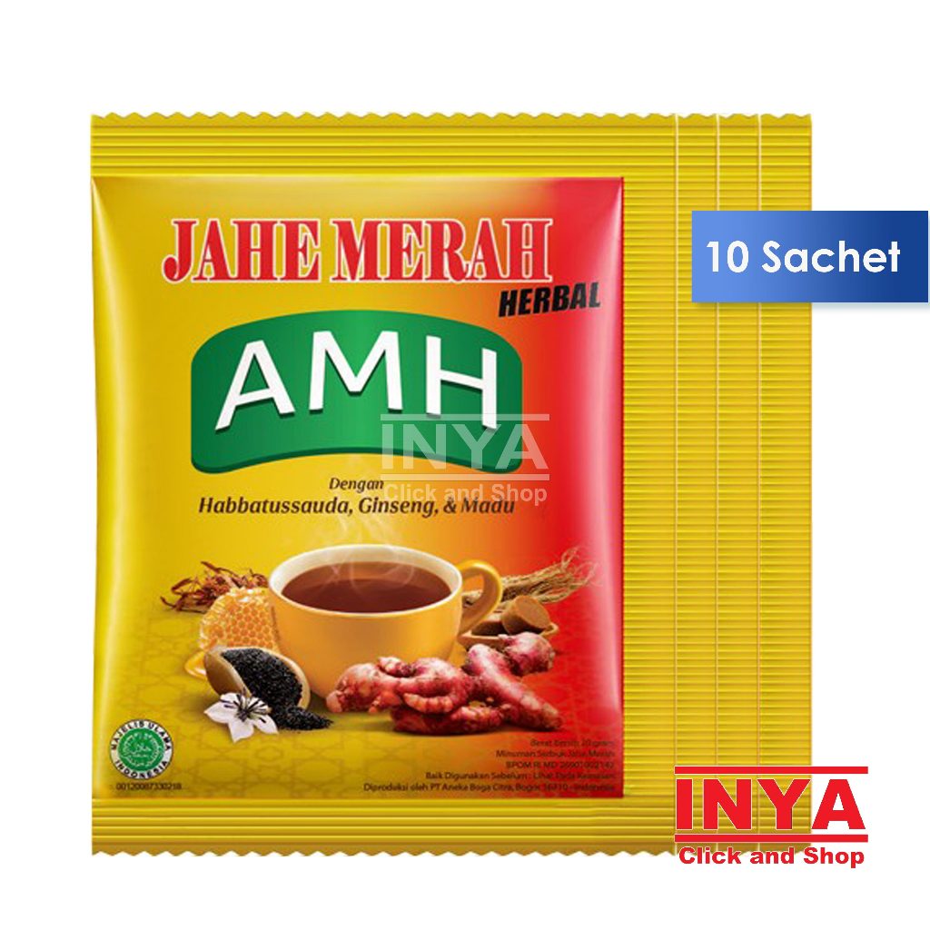 

Jahe Merah Herbal AMH 10x20gr Renceng - Minuman Serbuk Jahe - Ginger Drink