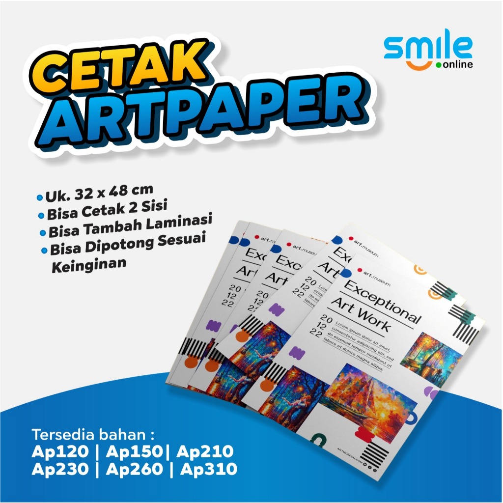 

CETAK ARTPAPER 120GR PREMIUM A3+ UNTUK POSTER, PROMOSI, DLL