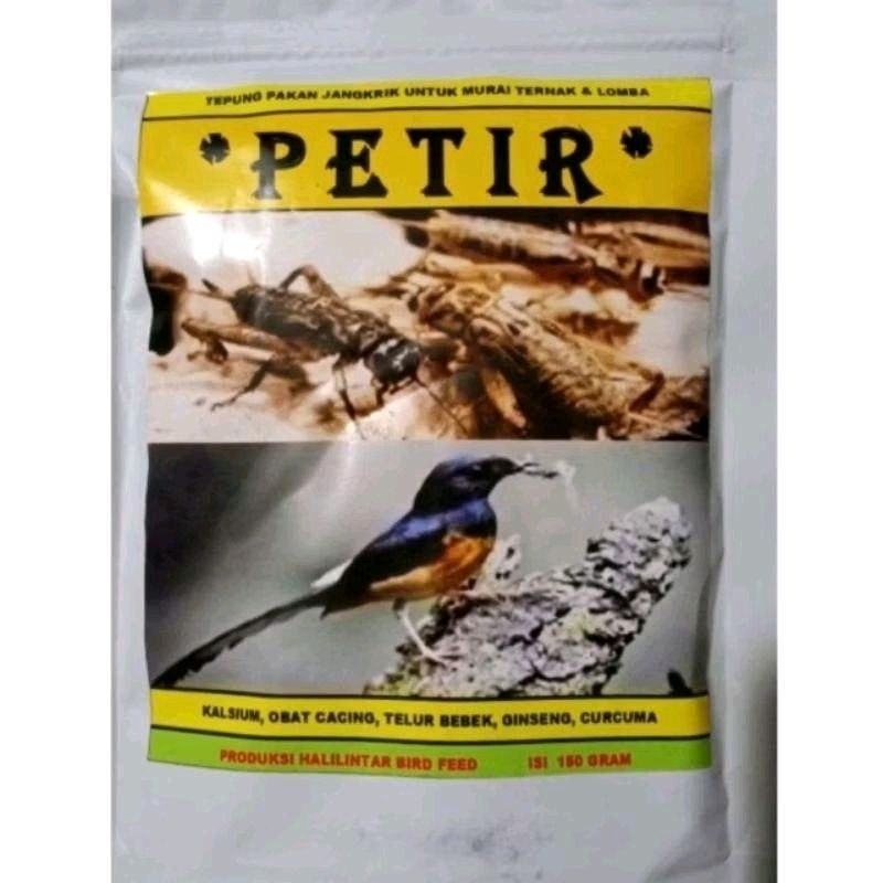 petir makanan burung murai jangkrik penuh kalsium dan vitamin by juan halilintar isi 150 gram makana