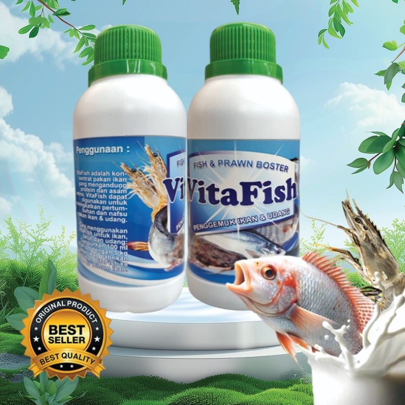 VITAFISH 250 - Probiotik Udang Tambak Vitamin Lobster Hias Udang Vaname Galah Penggemuk Udang Memper