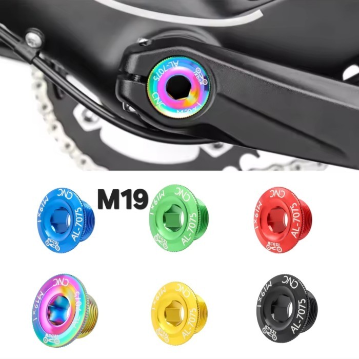 Baut Crank M19 HT2 Baut Crank Arm Sepeda M19 Bolt Crank Sebelah Kiri