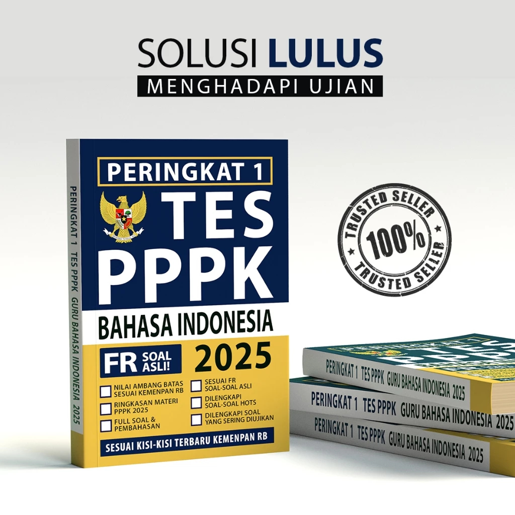 Buku Peringkat 1 TES PPPK GURU BAHASA INDONESIA 2025