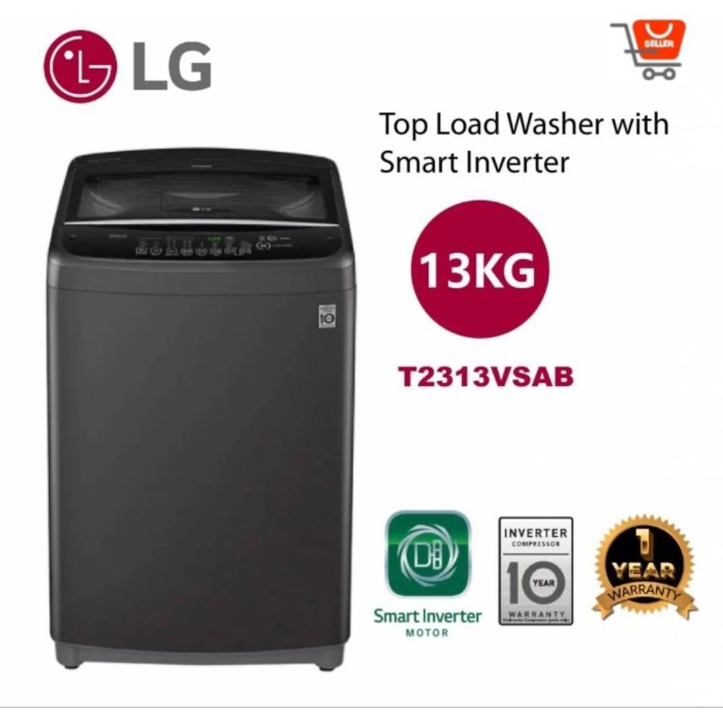 Mesin cuci LG 13kg otomatis T2313VSAB