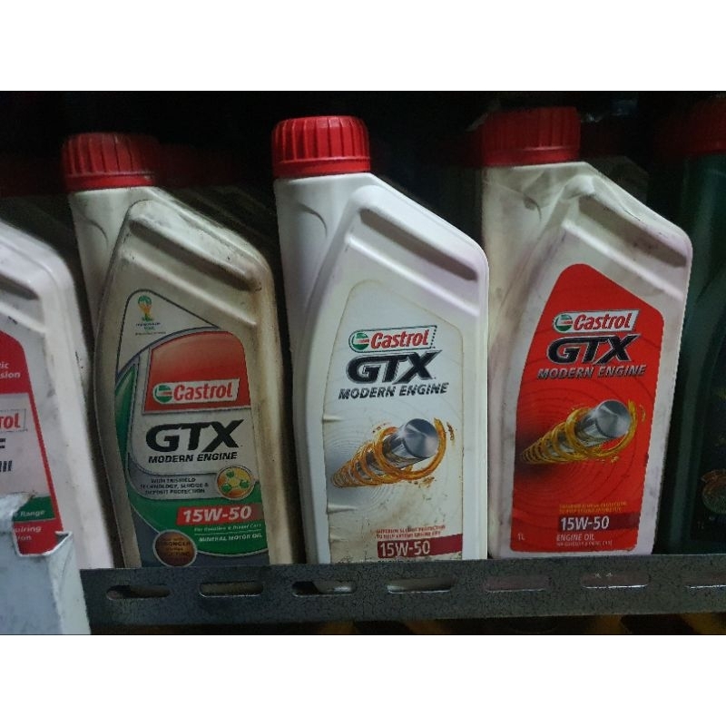 Castrol GTX Modern Engine 15W-50 SM/CF (1 Liter) Kemasan Lama/Baru