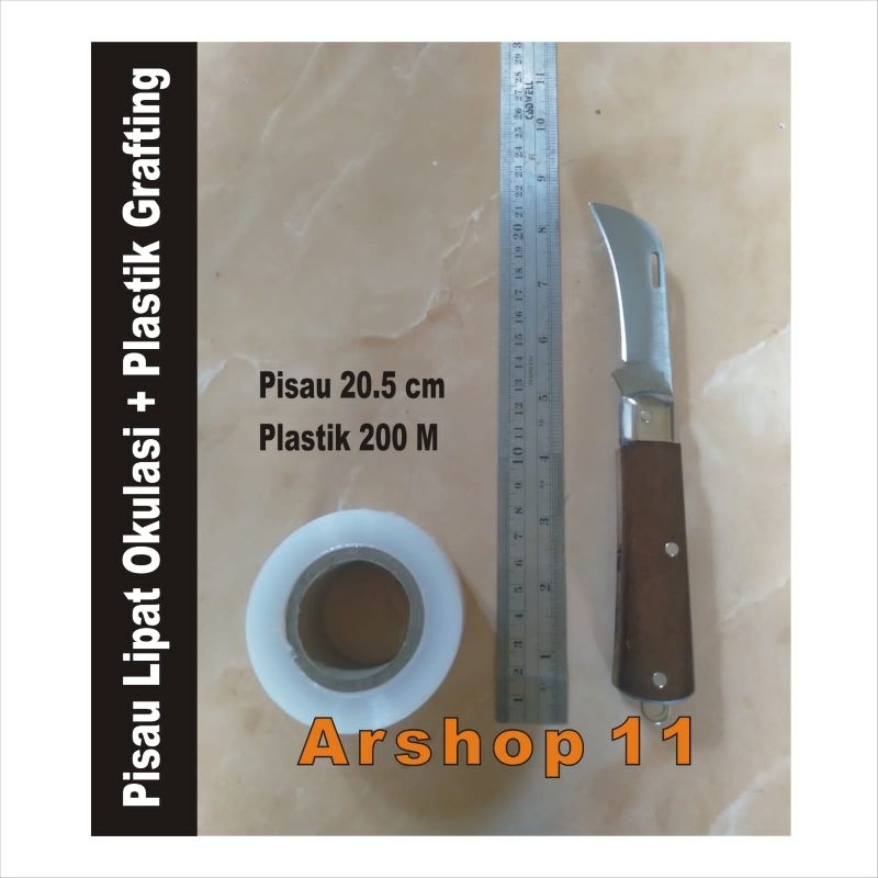 Pisau Grafting + Plastik Okulasi , Pisau Lipat