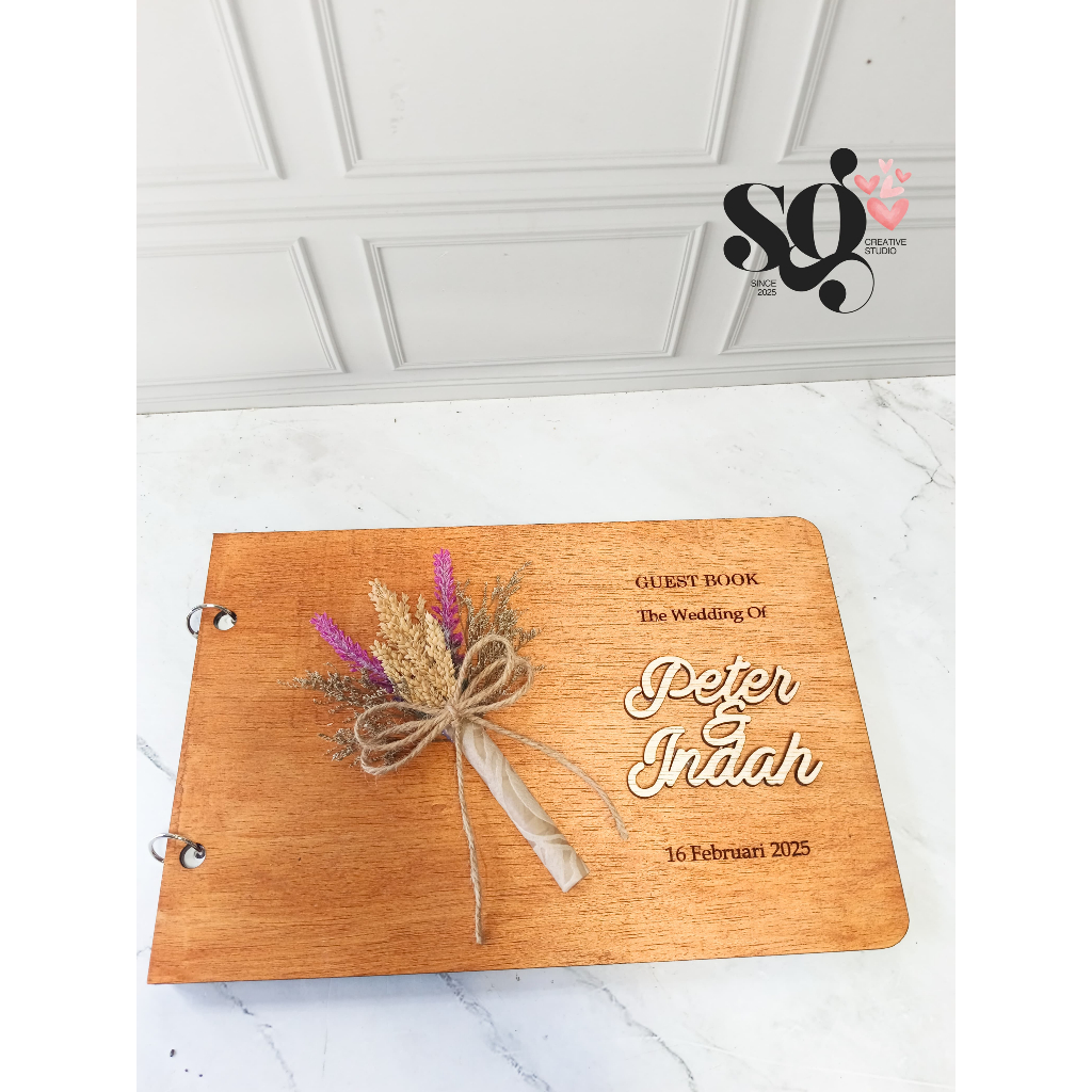 Buku Tamu Pernikahan Tema Rustic