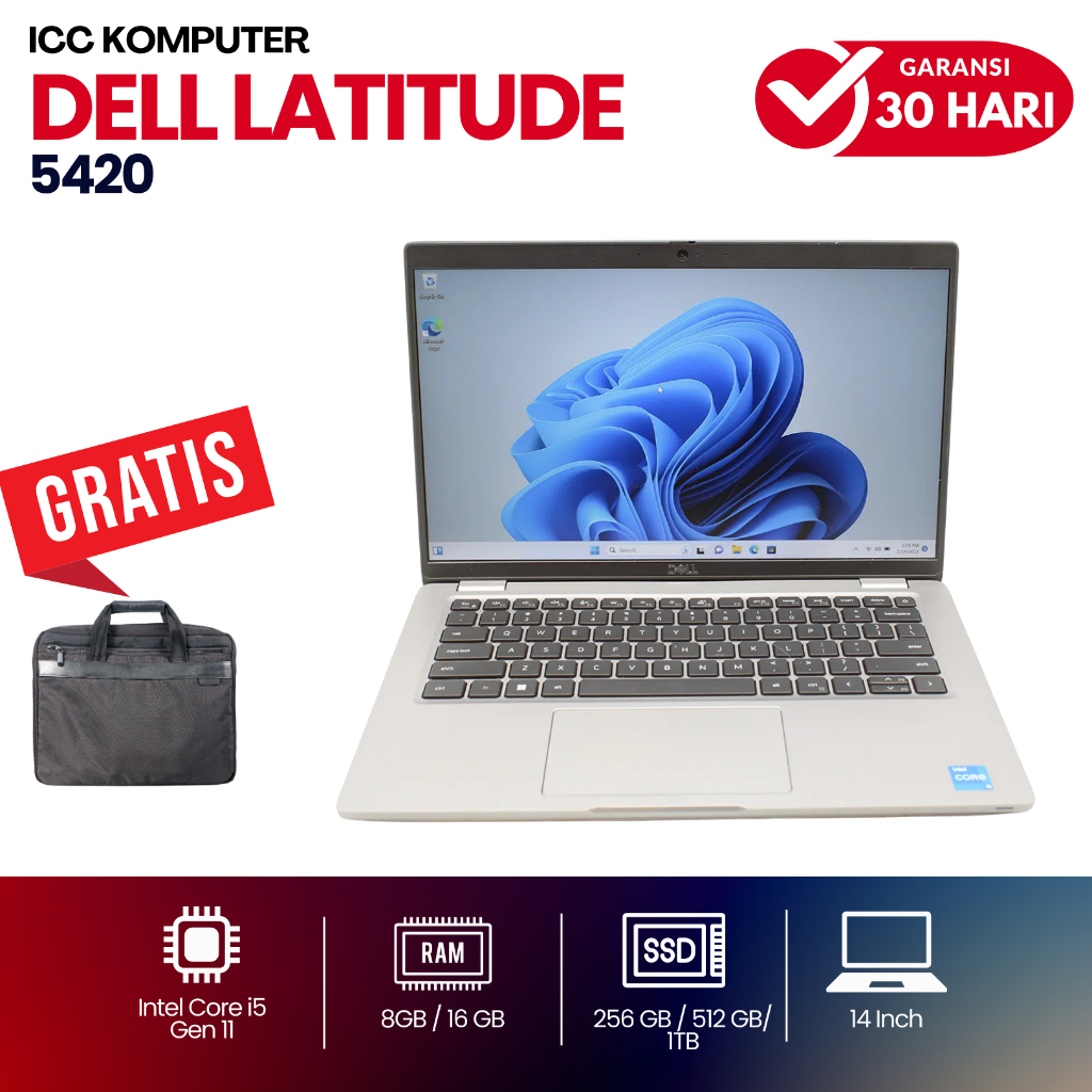 Laptop Dell Latitude 5420 Core i5 gen 11 - Second Slim Mulus & Bergaransi