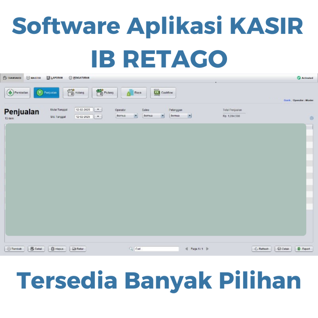 Software Aplikasi Toko Kasir Grosir - iB Retago / Software Aplikasi / Kasir / Grosir - iB Retago