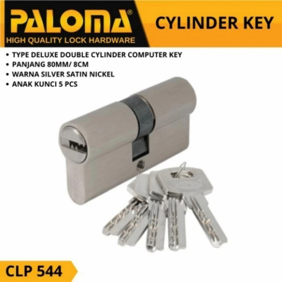 Cylinder / Silinder Kunci Pintu 80MM PALOMA CLP 544 Anak Kunci Pintu