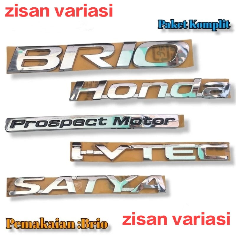 EMBLEM BRIO ORIGINAL HONDA BRIO/EMBLEM BAGASI HONDA BRIO/ EMBLEM HONDA BRIO COMPLITE