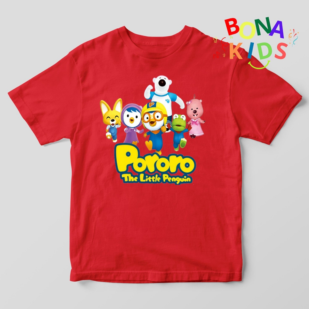 Kaos Anak Pororo Baju Atasan Anak Karakter Pororo Unisex