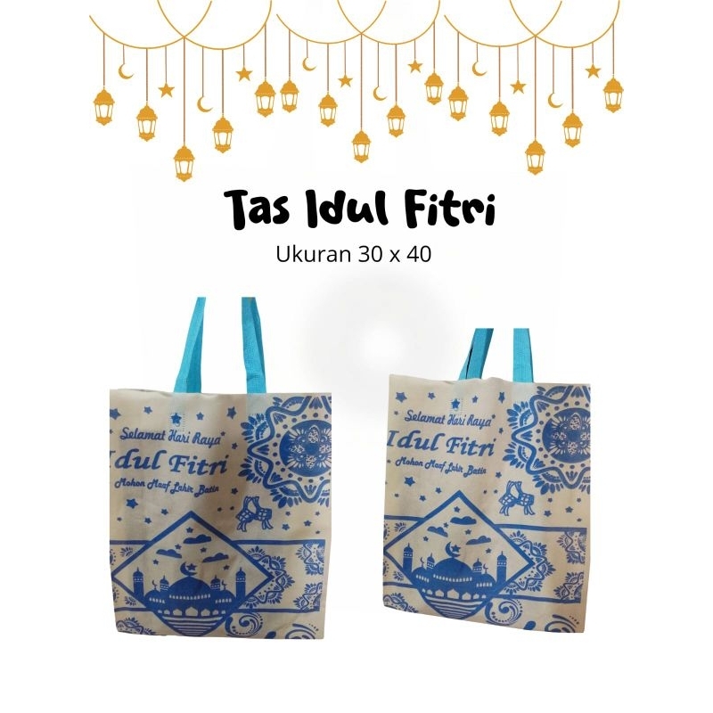 

(Isi 12 pcs) Lusinan Tas Lebaran 30x40 Tas Tali Pres Tas Lebaran Tas HLS Tas Sablon Tas Bingkisan Tas Hampers Tas Snack