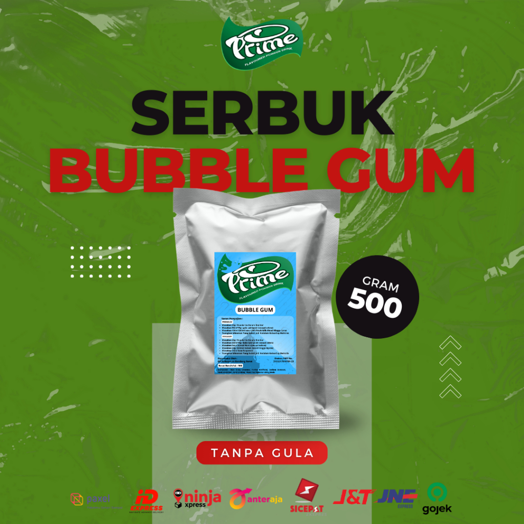 

Powder Prime Bubble Gum / Bubuk Minuman Bubble Gum 500 gr