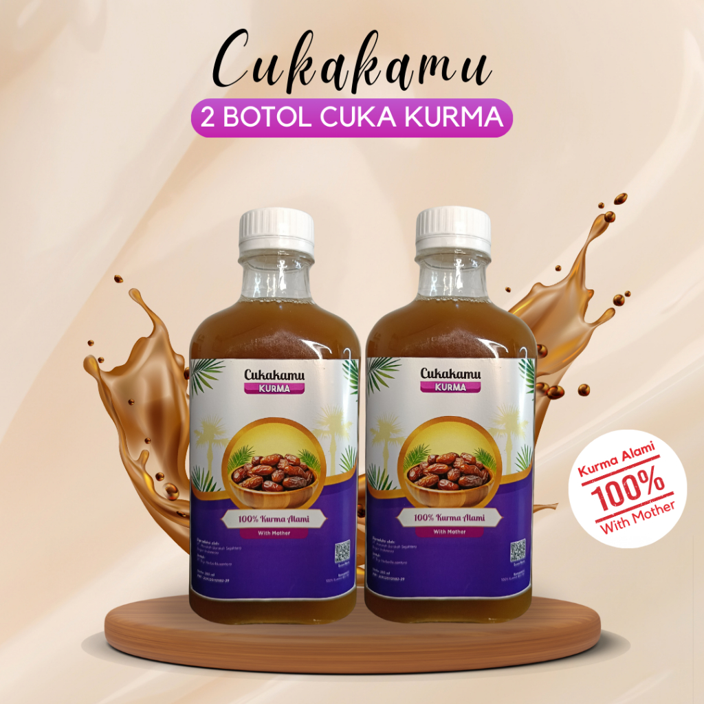 

CUKAKAMU Cuka Kurma Mencerahkan Wajah Putih Bersih Flek Hitam & Turunkan Gula Darah - 2 BOTOL