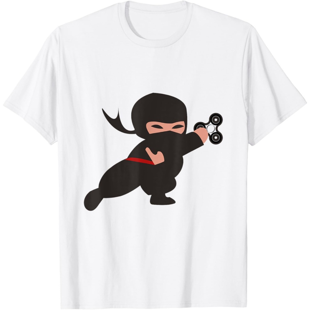 Kaos Hadiah Spinner Seni Bela Diri Lucu Keren Ninja Spinning