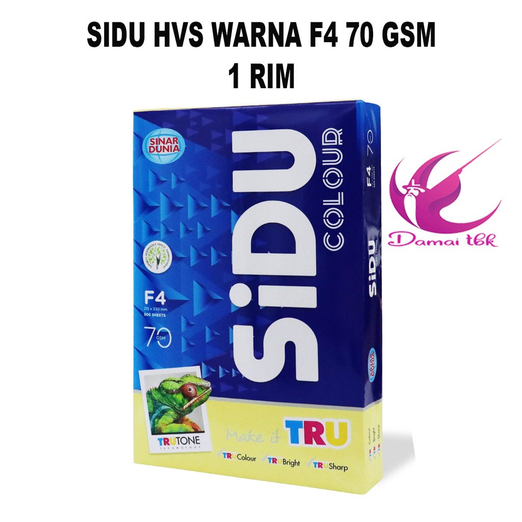 

Sidu Hvs Warna F4 70 Gsm Per Rim Isi 500 Lembar