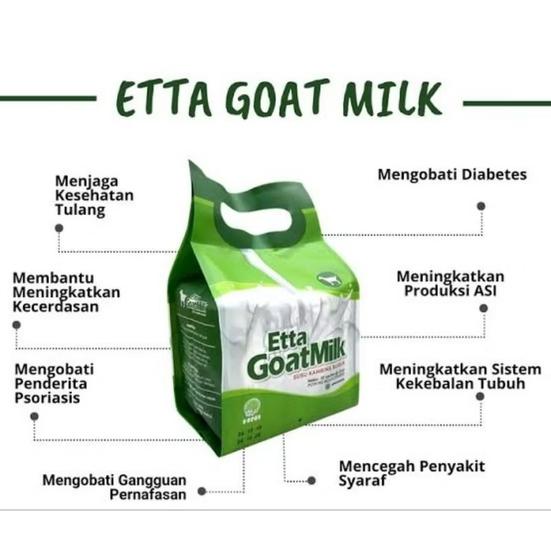 

SUSU KAMBING ETAWA BUBUK 1 pack isi 10 sachet