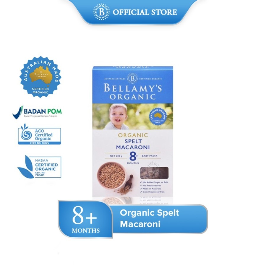 

Bellamys - Spelt Makaroni 200 g | Pasta Anak
