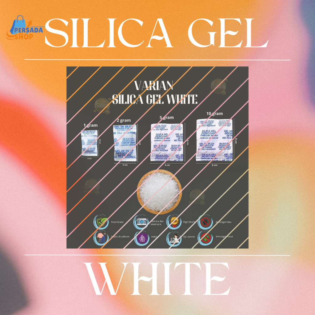 

Silica Gel White Kemasan 100 Gram / SILIKA PENGAWET/ SILIKA PUTIH