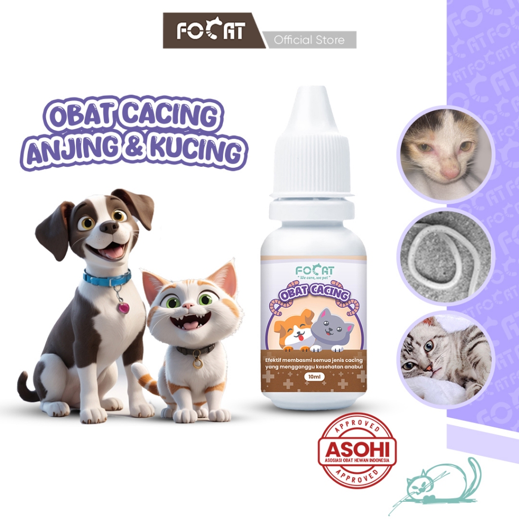 FOCAT Obat Cacing Untuk Kucing Anjing N31 Pet Dewormer 10ml/Obat Tetes Cacing Hewan [ASOHI CERTIFIED]