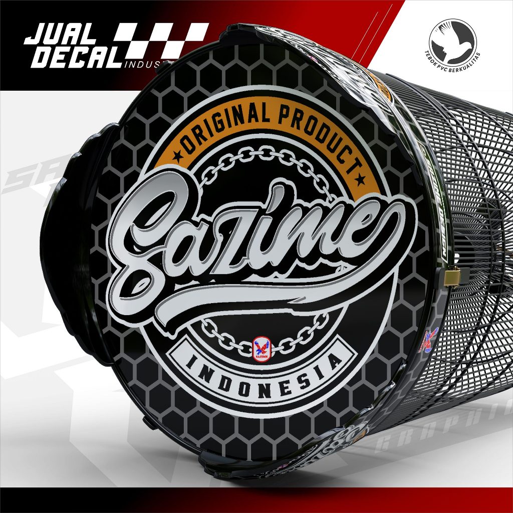 Stiker Sangkar Murai Variasi SAZIME  Decal Tebok Burung No 1 No 2 No 3