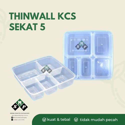 THINWALL KCS SEKAT 5 / THINWALL SEKAT 5 KCS / THINWALL BENTO SEKAT 5 / WADAH SEKAT 5 / MIKA SEKAT 5/