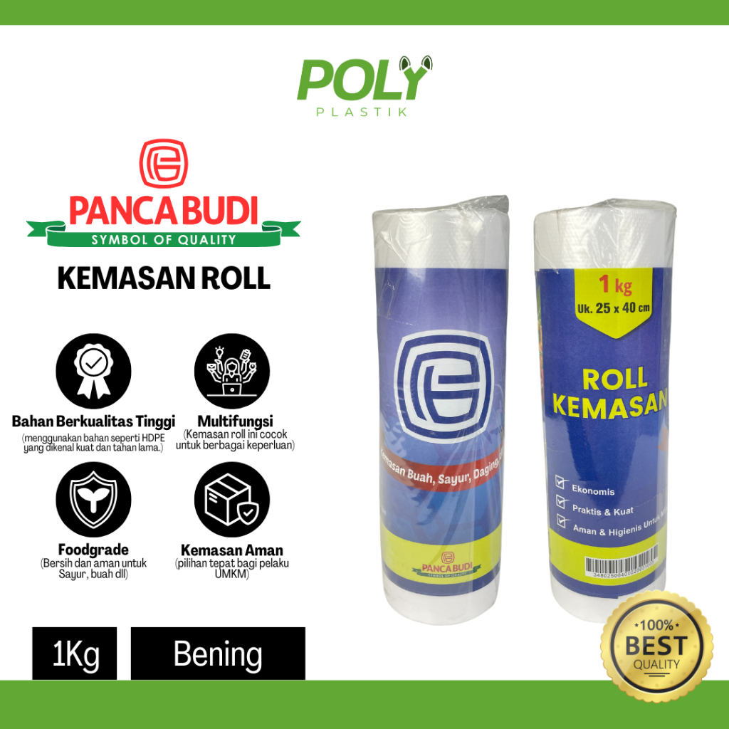 Plastik HD ROLL PB 25X40/Plastik Buah/Fotocopy/Plastik Supermarket