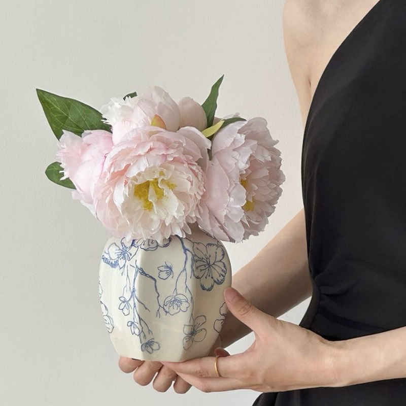 Guci Vas Bunga Kaca Tebal Unik Estetik Unique Aesthetic Flower Vase Glass Dekorasi Rumah