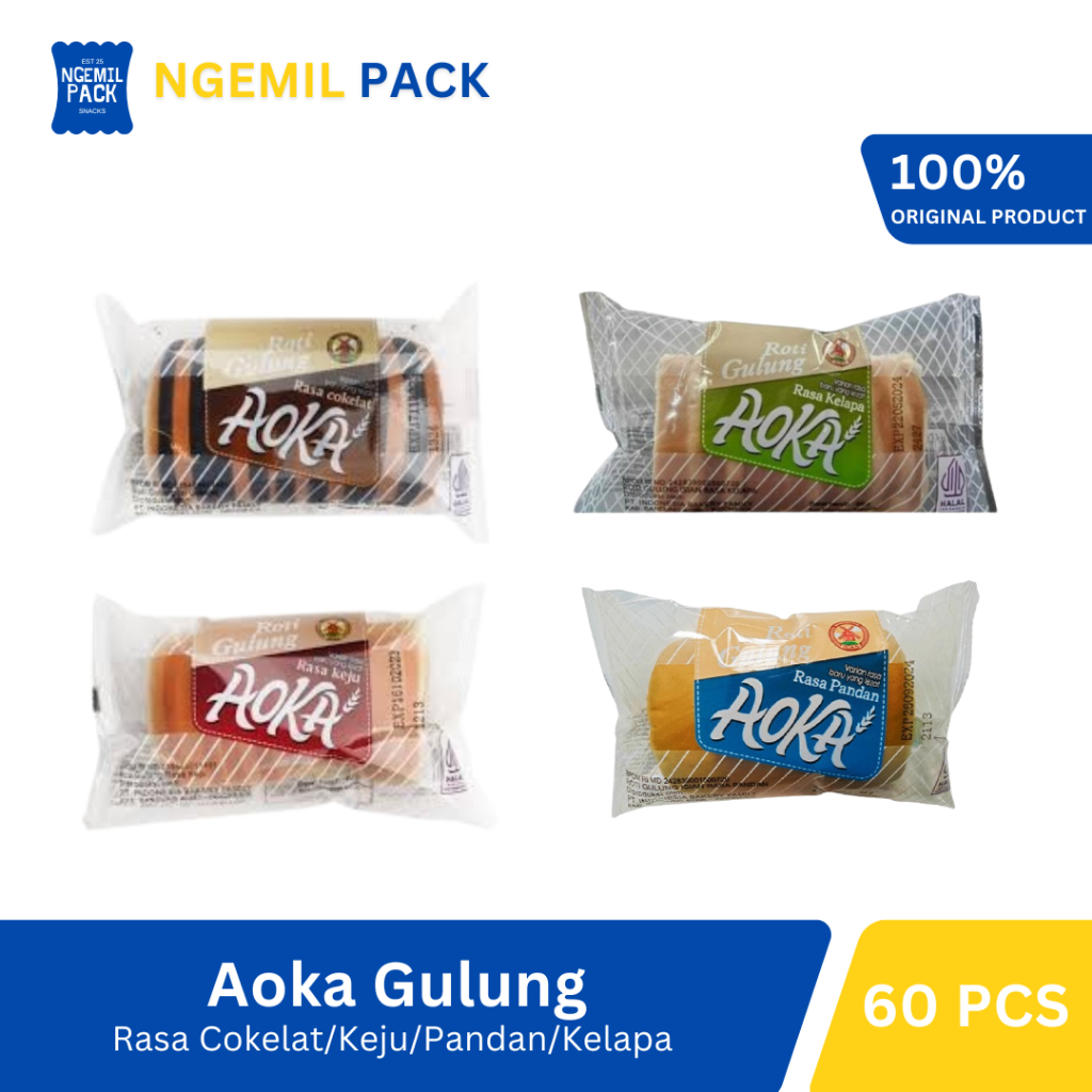 

Aoka Roti Gulung 1 Dus Isi 60pcs @60Gr