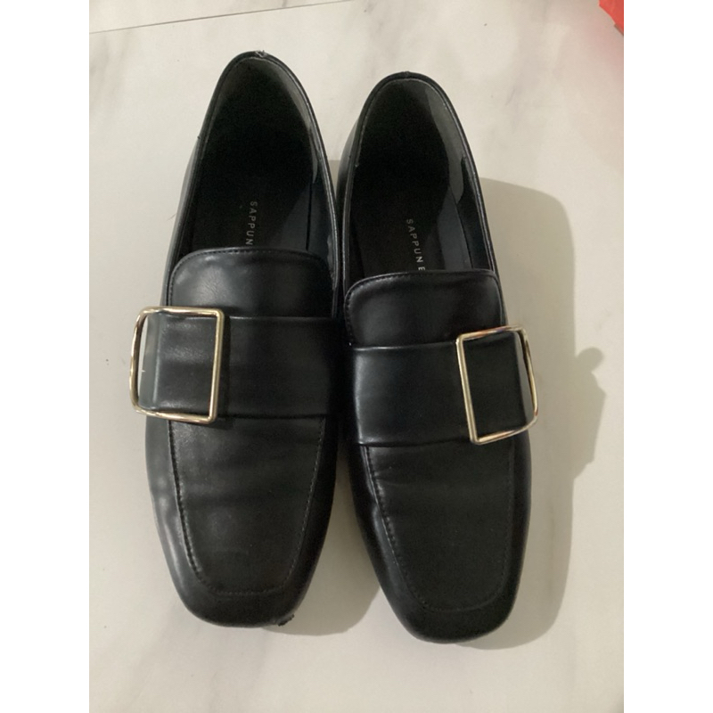 SAPPUN BASIC SHOES SLIP ON OXFORD BLACK SAPPUN HITAM SEPATU KERJA HITAM LOAFERS HITAM SEPATU KERJA W