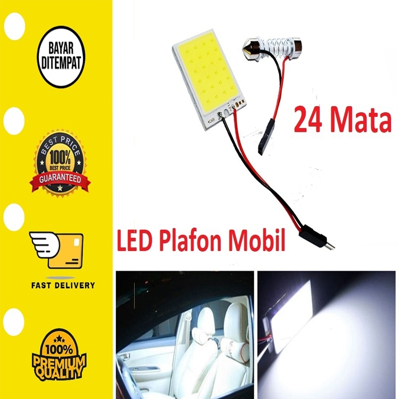 [24 LED]  Lampu LED Kabin Lampu Plafon COB Plasma 24 titik Lampu Mobil 24 Mata