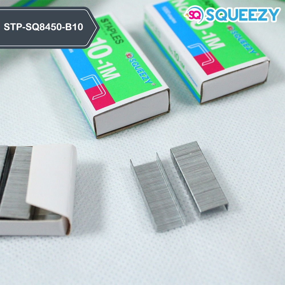 

Grosir ( 1Packs/ 10 Boxes Kecil ) ISI /Refill Staples SQUEEZY No.10-1M