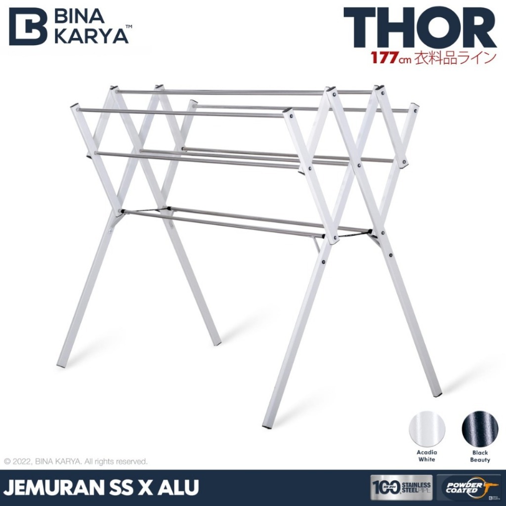 JEMURAN BINA KARYA THOR JUMBO 180 CM Jemuran Baju / Jemuran Pakaian / Jemuran Kokoh Jumbo / Jemuran