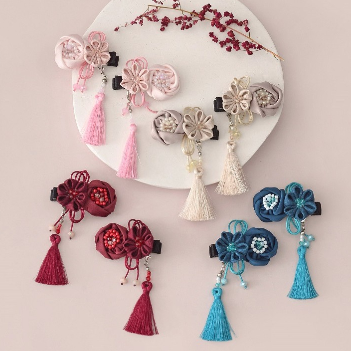 Wealth - Jepit Rambut Anak | Jepit Rambut Tassel | Jepit Rambut Imlek | Jepitan Bunga | Aksesoris Ra