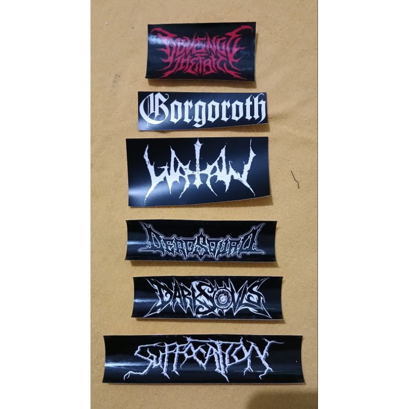 

6 PCS STICKER STIKER DEATH METAL