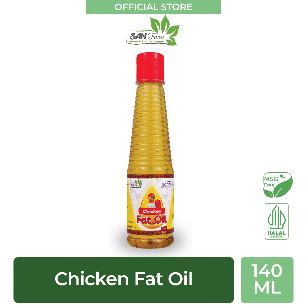 

Sanfood Brilian Chicken Fat Oil 140ml Minyak Lemak Ayam Mpasi