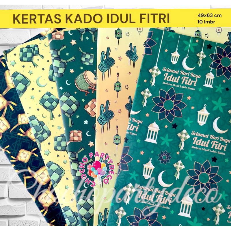 

KERTAS KADO IDUL FITRI ISI 10 / Kertas Kado LEBARAN