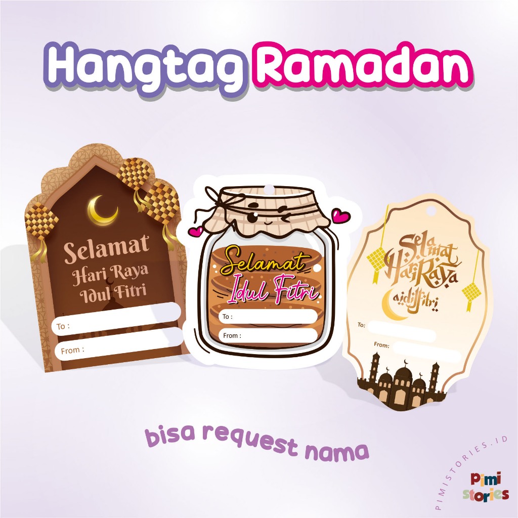 

HANGTAG IDUL FITRI ⚫ LEBARAN ⚫ RAMADHAN ⚫ RAMADAN ⚫ HANG TAG EID AL FITR ⚫ CUSTOM BENTUK ⚫ LABEL HAMPERS