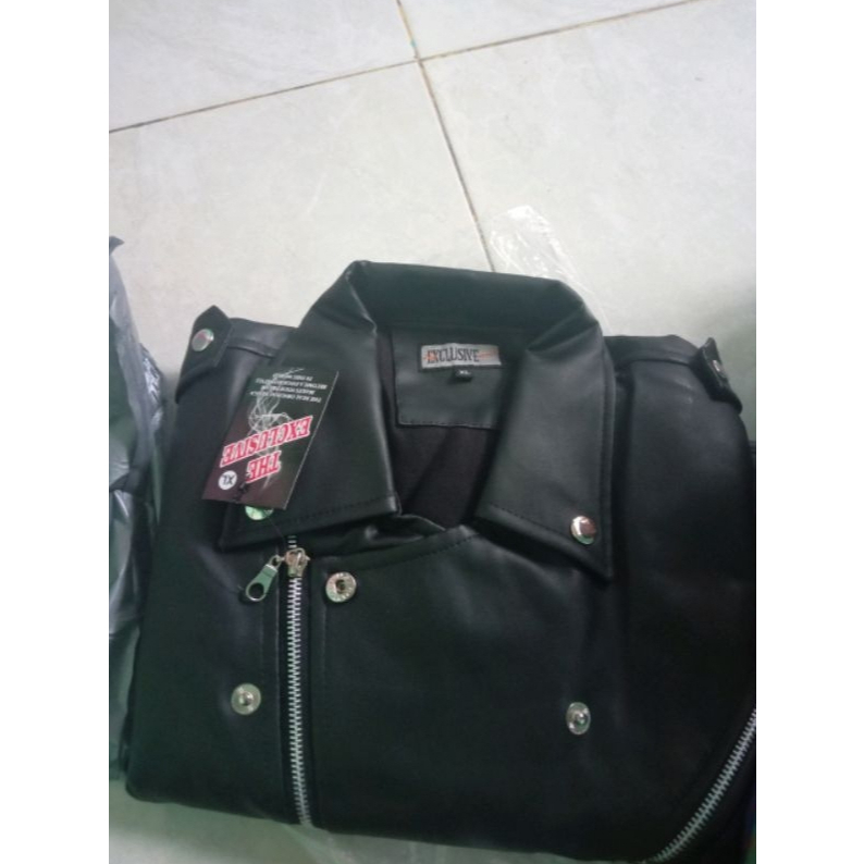 NEW JAKET WANITA CROP SEMI KULIT MODEL KOREA KEKINIAN WARNA HITAM PINK COKLAT