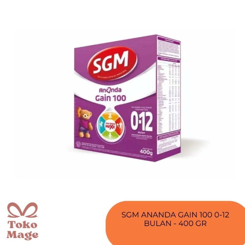 SGM Ananda Gain 100 0-12 Bulan - 400 gr | Susu Formula