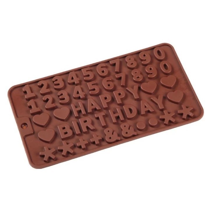 Cetakan Coklat Puding Silikon / Cetakan Puding Huruf Angka Alfabet/ ALPHABET HURUF ABC SILICONE