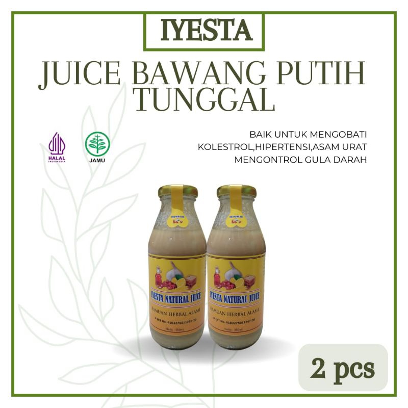

Jus Bawang Putih Tunggal Jahe merah Cuka apel Lemon madu murni IYESTA NATURAL JUICE Paket 2 Botol